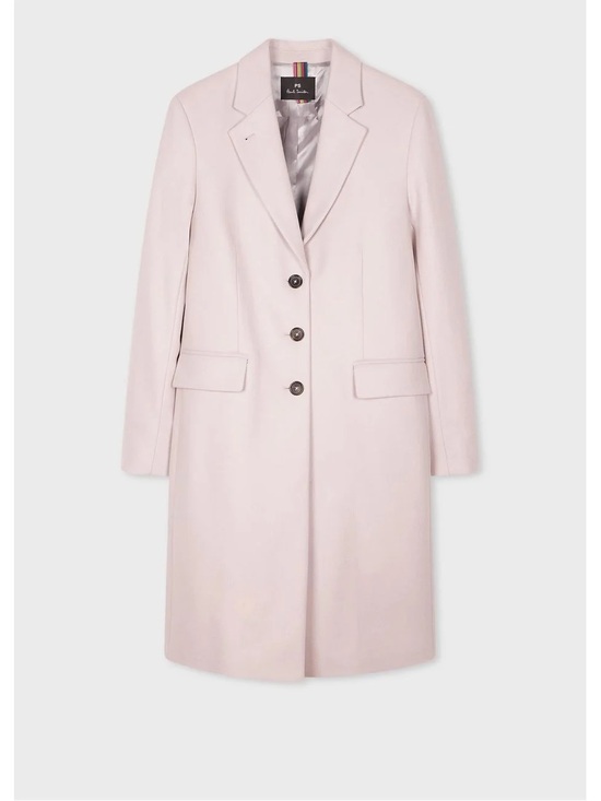 PS Paul Smith Jackets & Blazers - PS Paul Smith Cashmere Blend Epsom Single-Breasted Wool Coat Blush Pink 40 $1050